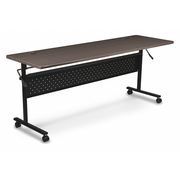 Essential Rectangle Economy Flipper Table, Asian Night, 60" W, 29-1/2" H, Wood Top, Gray 91180