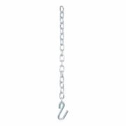 Curt Safety Chain, 1 S-Hook, Clr Zinc, 27", 80300 80300