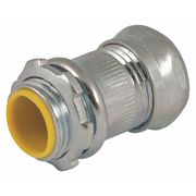 Raco Compression Connector, 1-9/32" L, Steel 2913