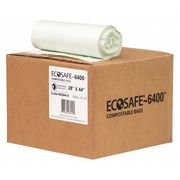 Ecosafe-6400 35 gal Trash Bags, 28 in x 44 in, Extra Heavy-Duty, 0.85 mil, Green, 135 PK HB2844-8