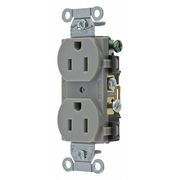 Zoro Select 15A Duplex Receptacle 125VAC 5-15R GY CRS15GRY