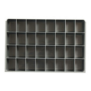 Durham Mfg Compartment Drawer Insert with 32 compartments, Polypropylene, 3" H x 18 in W 124-95-32-IND