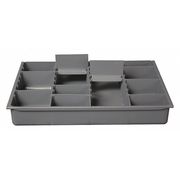 Durham Mfg Compartment Drawer Insert with 4 compartments, Polypropylene, 2" H x 13-3/8 in W 229-95-ADS-IND