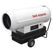 Heat Wagon Oil Fired Forced Air Heater, 600,000 BtuH, 2,800 cfm, 35.6 gal DF600