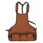 Bucket Boss Tool Apron, Tool Apron, Brown, Canvas, 16 Pockets 80200