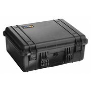 Pelican Black Protective Case, 20.66"L x 17.2"W x 8.40"D 015500-0050-110