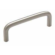 Amerock Pull Handle, 1-1/4" Proj., Zinc, Satin Nickel, Threaded Holes BP865CSG10