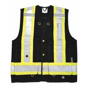 Open Road Surveyor Safety Vest, Black, M 6165BK-M