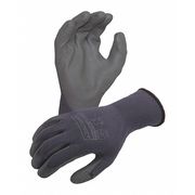 Azusa Safety Economy 13 ga. Nylon Gloves, Polyurethane Palm Coating, Gray, XL N10559