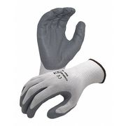 Azusa Safety 15 ga. Nylon/Lycra Gray Gloves, Black Textured Foam Nitrile Palm Coating, M AZNBR001