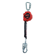3M Protecta Self Retracting Lifeline, 11 ft, 310 lb Capacity, Steel Carabiner Anchor, Harness Steel Snap Hook 3100426