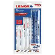 Lenox 6", 8", 9" L x 6, 10, 18, 24 TPI General Purpose Cutting Steel Reciprocating Saw Blade Set 121439KPE