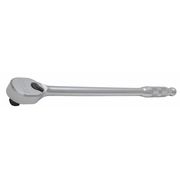 Proto 1/2" Drive 90 Geared Teeth Pear Head Style Hand Ratchet, 25-11/16" L, Full Polish Finish J5426HTC