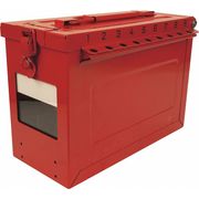 Master Lock Group Lockout Box, Red, 9-1/16" H S602