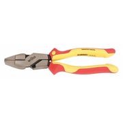 Wiha 9 1/2 in Linemans Plier High Leverage, Steel 32938