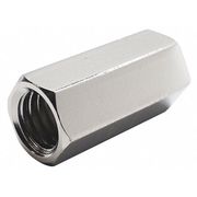 Foreverbolt Coupling Nut, 3/8"-16, 18-8 Stainless Steel, Not Graded, NL-19, 1-1/8 in Lg, 1/2 in Hex Wd, 10 PK FBCP3816P10