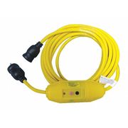 Power First Line Cord GFCI, 25 ft. Cord L, Yellow 53TY61