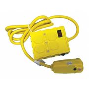 Power First Plug-In GFCI, 6.0 ft. Cord L, Yellow 53TY63