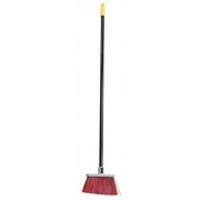 Quickie 11 1/2 in Sweep Face Broom, Stiff, Synthetic, Red, 48.5 in L Handle 7576ZQK