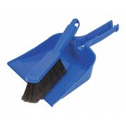 Quickie Dust Pan and Brush Set, Plastic, Blue 402ZQK