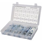 Zoro Select Flat and Split Lock Washer Assortment, Steel, Zinc Plated Finish, 310 PCS CPS1KZL8GR