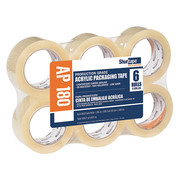 Shurtape Packaging Tape, 48mm W, 100m L, PK6 AP 180