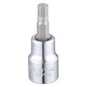 Westward 3/8 in Drive Hex Socket Bit SAE 7/32 in Tip, 1 3/4 in L 53YV80