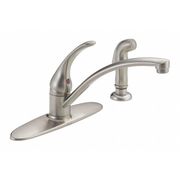 Delta 8" Mount, Commercial 4 Hole Single, Hndl Kitchen Faucet with Spray B4410LF-SS