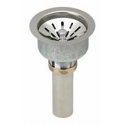 Elkay 1-1/2" O.D Pipe Dia., Stainless Steel, Drain with Strainer Basket and Tailpiece LK99