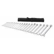 Westward Combination Wrench Set, Metric, 6 mm to 25 mm Head Sizes, 6 Points, 20-Piece 54DF97