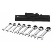 Westward Ratcheting Wrench Set, SAE, 8 pcs. 54DG30