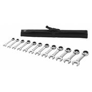 Westward Ratcheting Wrench Set, Metric, 12 pcs. 54DG31