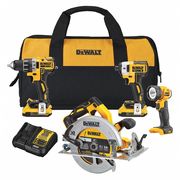 Dewalt Cordless Combo Kit, 20.0V, 4 Tools DCK483D2