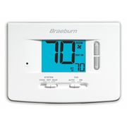 Braeburn Non-Programmable Thermostat, 1 H 1 C, Wall Mount, Hardwired/Battery, 18/30VAC 1020