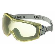 Honeywell Uvex Safety Goggles, Amber Anti-Fog, Hydrophilic, Hydrophobic, Scratch-Resistant Lens, Stealth Series S3972HS