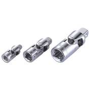 Westward 1/4", 3/8", 1/2" Drive Universal Joint Set, SAE, 3 pcs 54PR12