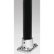 Hollaender Structural Pipe Fitting, Rectangular Base Flange, Aluminum, 2 in Pipe Size 47-9