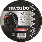 Metabo Abrasive Cut-Off Wheel, PK10 655832010