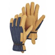 Hestra Glove, Leather, Goatskin, Denim/Tan, M 73400-271-08