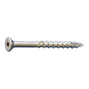 DAGGERZ Deck Screw, #8 x 1-5/8 in, 18-8 Stainless Steel, Flat Head, Square Drive, 4000 PK DKSS08158