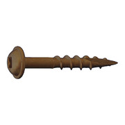 DAGGERZ Wood Screw, #8, 1-1/4 in, Oil Rubbed Low Carbon Steel Round Head Square Drive, 6000 PK DLRWSQL081104