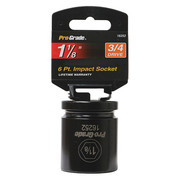 Pro-Grade Tools Socket, 3/4"Dr., 6Pt., 1 1/8" Impact 16252