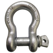 Zoro Select Anchor Shackle, Screw Pin, 7/8" Body Size, For Sling Width: 1 7/16 in 55AY23