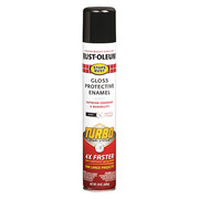Rust-Oleum Spray Paint, Black, Gloss, 24 oz 334128
