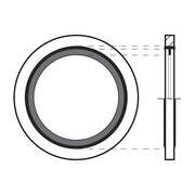 Adaptall Sealing Washer, Fits Bolt Size 1/4 in Steel/Buna-N, Cadmium Plated Finish 9500-04