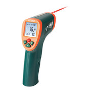 Extech Infrared Thermometer, 1.5 in Backlit LCD, -4 Degrees  to 1202 Degrees F, Single Dot Laser Sighting IR270-NIST
