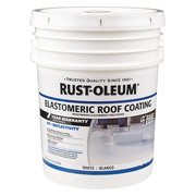 Rust-Oleum Elastomeric Roof Coating, 4.75 gal., White, Surface: Metal 301994