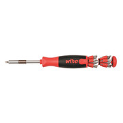 Wiha Hex, Phillips, Pozidriv(R), Robertson Square Recess, Slotted, Torx(R) Bit 9 in, Drive Size: 1/4 in 77790