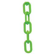 Zoro Select Plastic Chain, 1-1/2" Size, 25 ft. L, Green 30014-25
