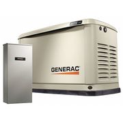 Generac Automatic Standby Generator, Natural Gas/Propane, Single Phase, 10kW LP/9kW NG, Air Cooled 7172